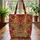 Bee Autumn Botanicals Daisies Curved Scroll - Everyday Carry Gift for Bee Lover Quilted Tote Bag - 3