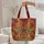 Bee Autumn Botanicals Daisies Curved Scroll - Everyday Carry Gift for Bee Lover Quilted Tote Bag - 5