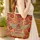 Bee Autumn Botanicals Daisies Curved Scroll - Everyday Carry Gift for Bee Lover Quilted Tote Bag - 4