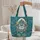 White Bison Tribal Feather Head Floral Wreath - Wildlife Lover Everyday Carry Gift Quilted Tote Bag - 5