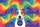 Jack Russell Dog Rainbow Swirls Personalized Name Medallion - Dog Lover Everyday Carry Gift Quilted Tote Bag - 7