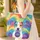 Jack Russell Dog Rainbow Swirls Personalized Name Medallion - Dog Lover Everyday Carry Gift Quilted Tote Bag - 4