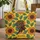 African Woman Headwrap Gold Earring Sunflowers Wreath - Everyday Carry Gift Quilted Tote Bag - 1