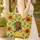 African Woman Headwrap Gold Earring Sunflowers Wreath - Everyday Carry Gift Quilted Tote Bag - 4