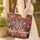 Majestic Wolf Head Tribal Feathers Inspired - Everyday Carry Gift for Wildlife Lover Quilted Tote Bag - 4