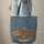 Ornate Fish Water Ripple Name Scroll - Everyday Carry Gift for Fish Lover Quilted Tote Bag - 6