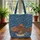Ornate Fish Water Ripple Name Scroll - Everyday Carry Gift for Fish Lover Quilted Tote Bag - 3
