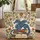 Ornate Blue Dragon Ancient Books Golden Filigree Botanical Personalized Travel Essentials Book Lover Gift Quilted Tote Bag - 1