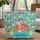 Floral Bouquet Flowers Green Leaves Wreath - Everyday Carry Gift Quilted Tote Bag - 1