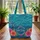 Hummingbird Hibiscus Tropical Floral Personalized - Everyday Carry Gift Wildlife Lover Quilted Tote Bag - 3