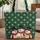 Applique Quilt Snowmen Snowflakes Christmas Gift Personalized for Her Quilted Tote Bag - 1