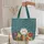 Whimsical Storybook Spines Quilted Floral Garden Leaves Berry Clusters - Everyday Carry Gift Quilted Tote Bag - 5