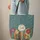 Whimsical Storybook Spines Quilted Floral Garden Leaves Berry Clusters - Everyday Carry Gift Quilted Tote Bag - 6