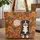 Australian Shepherd Mountain Wildflowers Name Everyday Carry Dog Lover Gift Quilted Tote Bag - 1