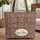 Folk Art Tapestry Botanical Florals Geometric Diamonds Cartouche - Everyday Carry Gift Quilted Tote Bag - 1