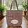 Folk Art Tapestry Botanical Florals Geometric Diamonds Cartouche - Everyday Carry Gift Quilted Tote Bag - 3