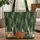Vintage Camper Tent Campfire Pine Forest - Travel Essentials Camping Lover Gift Quilted Tote Bag - 1
