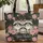 Raccoon Family Pink Roses Floral Wreath - Wildlife Lover Everyday Carry Gift Quilted Tote Bag - 1
