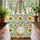 Folk Art Stylized Sunflower Daisy Name Wreath Botanical Garden Everyday Carry Gift Quilted Tote Bag - 3