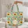 Folk Art Stylized Sunflower Daisy Name Wreath Botanical Garden Everyday Carry Gift Quilted Tote Bag - 5