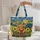 Highland Cow Sunflowers Name Heart - Lifestyle Everyday Carry Gift for Cow Lover Quilted Tote Bag - 5