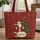 Swirling Filigree Scrollwork Santa Claus Christmas Tree - Everyday Carry Christmas Gift Quilted Tote Bag - 1