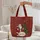 Swirling Filigree Scrollwork Santa Claus Christmas Tree - Everyday Carry Christmas Gift Quilted Tote Bag - 5