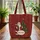 Swirling Filigree Scrollwork Santa Claus Christmas Tree - Everyday Carry Christmas Gift Quilted Tote Bag - 3