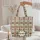 Cowboy Native American Geometric Star Stepped Vertical Stripes - Everyday Carry Gift Quilted Tote Bag - 5