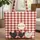 Red Gingham Three Speckled Chickens - Country Living Chicken Lover Gift for Farmers Quilted Tote Bag - 1