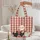 Red Gingham Three Speckled Chickens - Country Living Chicken Lover Gift for Farmers Quilted Tote Bag - 5