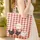 Red Gingham Three Speckled Chickens - Country Living Chicken Lover Gift for Farmers Quilted Tote Bag - 4