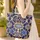 Personalized Oval Medallion Jeweled Floral Golden Zipper - Everyday Carry Gift Quilted Tote Bag - 4