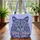 Lavender Blue Cat Face Name Calligraphy Stars - Everyday Carry Gift for Cat Lovers Quilted Tote Bag - 3