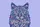 Lavender Blue Cat Face Name Calligraphy Stars - Everyday Carry Gift for Cat Lovers Quilted Tote Bag - 7