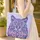 Lavender Blue Cat Face Name Calligraphy Stars - Everyday Carry Gift for Cat Lovers Quilted Tote Bag - 4