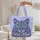 Lavender Blue Cat Face Name Calligraphy Stars - Everyday Carry Gift for Cat Lovers Quilted Tote Bag - 5