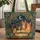 Ornate Cats Magical Book Celtic Knotwork Starry Night - Everyday Carry Gift for Cat Lover Quilted Tote Bag - 1