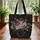 Tapestry Floral Peony Rose Wreath - Everyday Carry Gift Quilted Tote Bag - 3