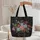 Tapestry Floral Peony Rose Wreath - Everyday Carry Gift Quilted Tote Bag - 5