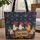 Proud Roosters Wooden Sign Personalized - Country Living Gift for Farm Lover Quilted Tote Bag - 1