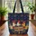 Proud Roosters Wooden Sign Personalized - Country Living Gift for Farm Lover Quilted Tote Bag - 3