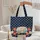 Vintage Camper Van Starfish Seashells Enamel Name Plaque Ocean Travel Essentials Quilted Tote Bag - 5