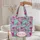 Butterfly Wings Ornate Calligraphy Name Medallion with Delicate Border Everyday Carry Gift Quilted Tote Bag - 5