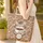 Smiling Fluffy Tabby Cat Coffee Beans Cup - Everyday Carry Gift for Coffee Lover Quilted Tote Bag - 4