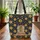 Cowboy Boots Sunflower Vines Wooden Sign Western Country Everyday Carry Gift Quilted Tote Bag - 3