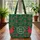Red Cardinals Holly Berries Wreath - Christmas Holiday Travel Essentials Quilted Tote Bag - 3