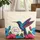 Hummingbird Hibiscus Acanthus Leaf Floral Wreath - Everyday Carry Gift Quilted Tote Bag - 1