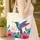 Hummingbird Hibiscus Acanthus Leaf Floral Wreath - Everyday Carry Gift Quilted Tote Bag - 4