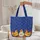 Stylized Cartoon Chickens Organic Tendrils Floral Wreath - Everyday Carry Gift for Chicken Lover Quilted Tote Bag - 5